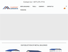 Tablet Screenshot of carportsupercenter.com